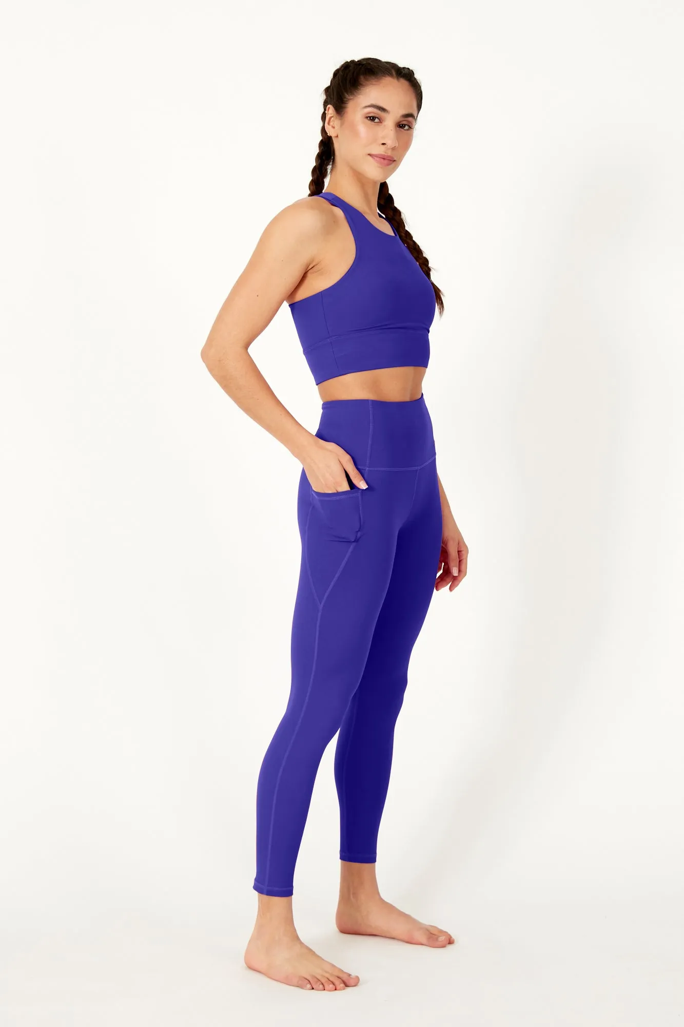 7/8 Sculpting High Waisted Pocket Legging Azure