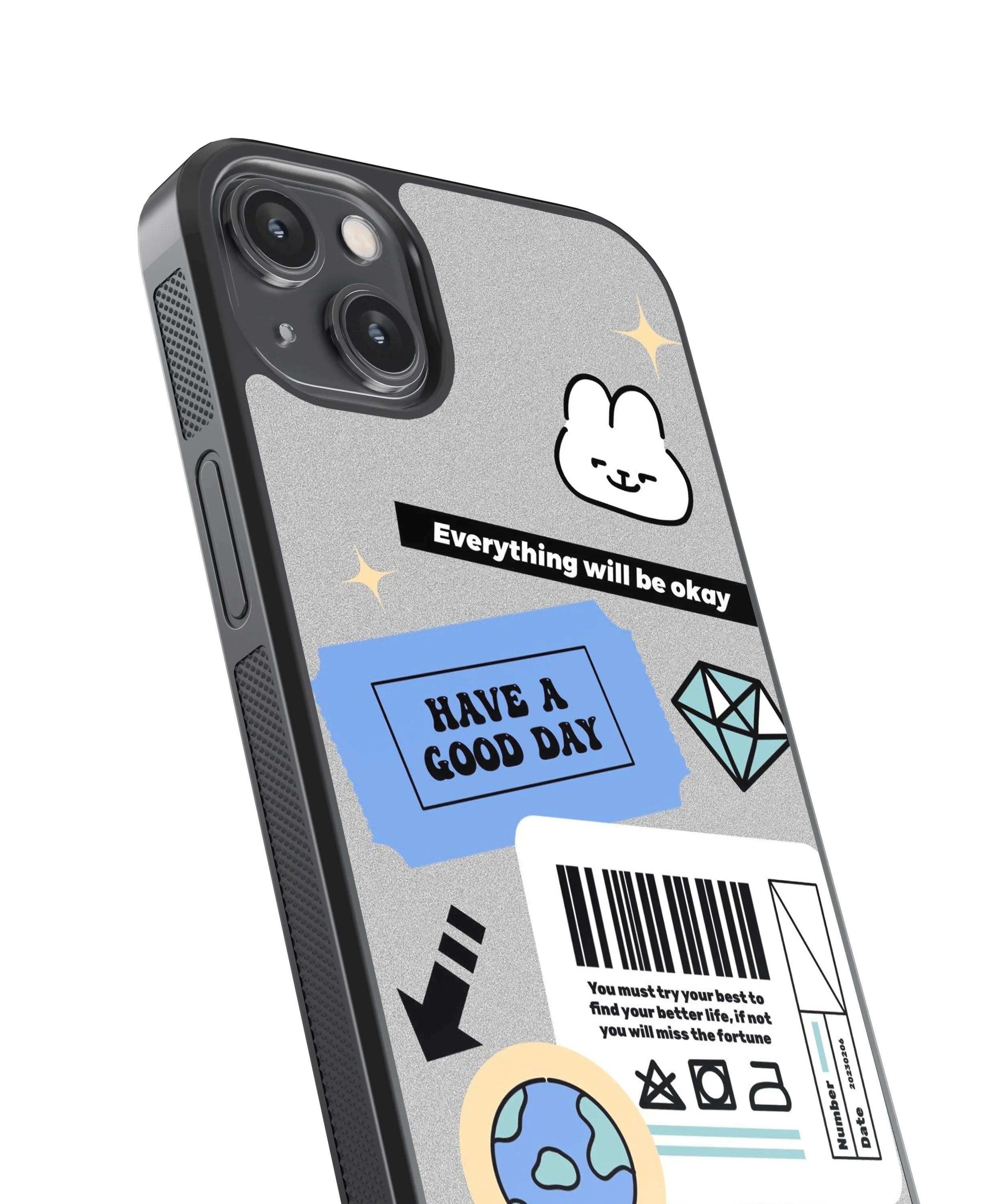 Affirmations Y2K Glass Phone Case Cover