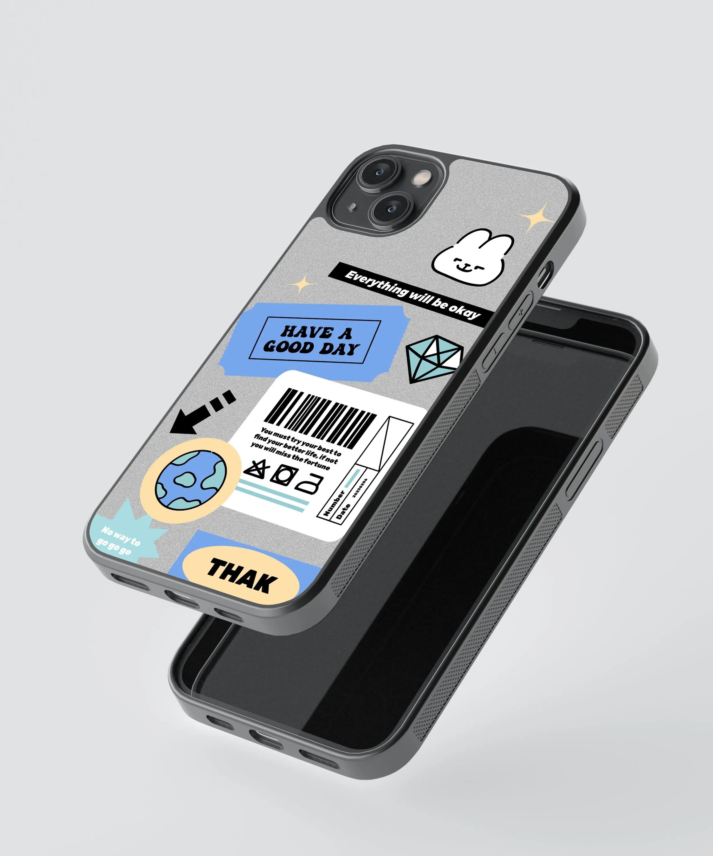 Affirmations Y2K Glass Phone Case Cover