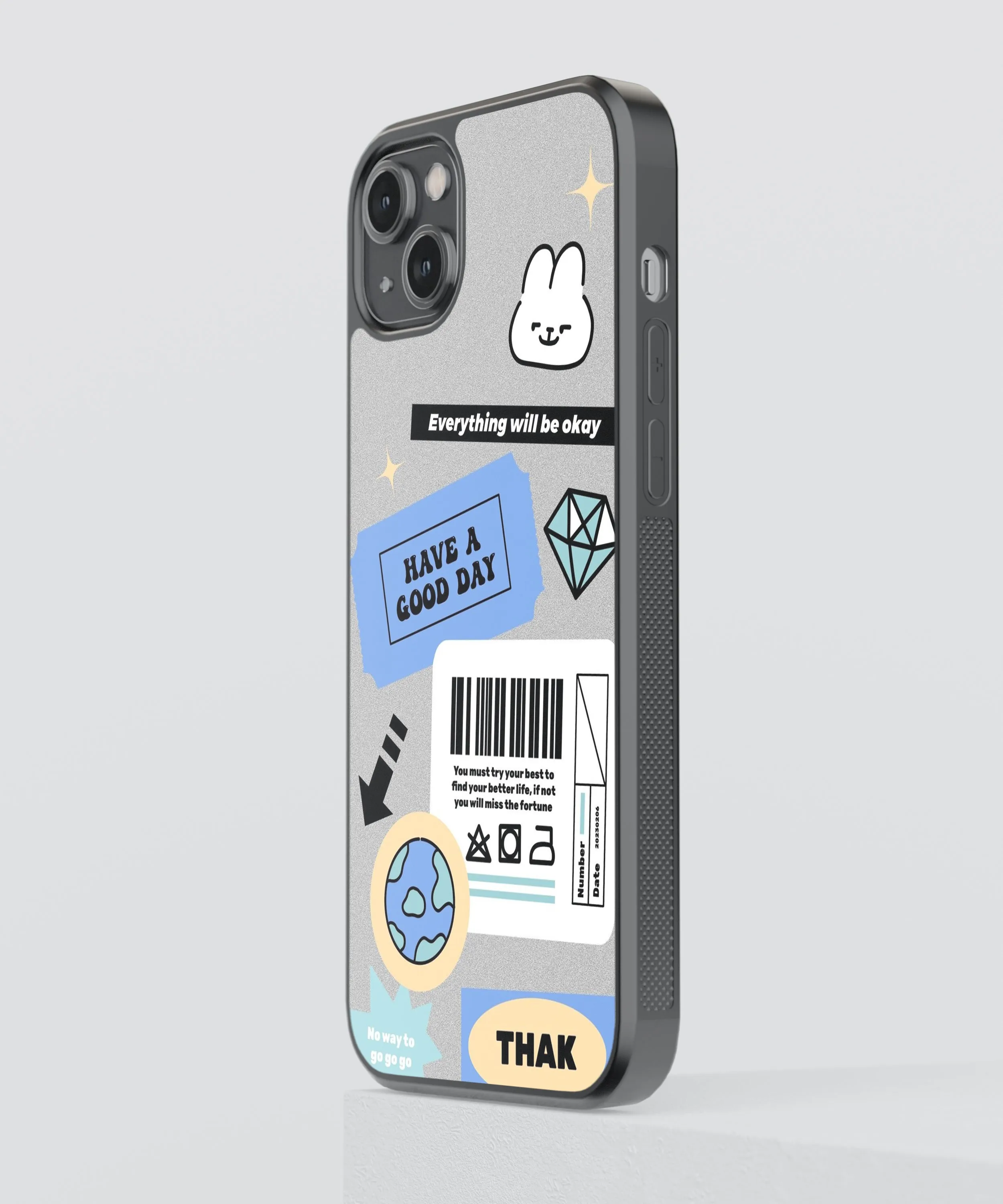 Affirmations Y2K Glass Phone Case Cover