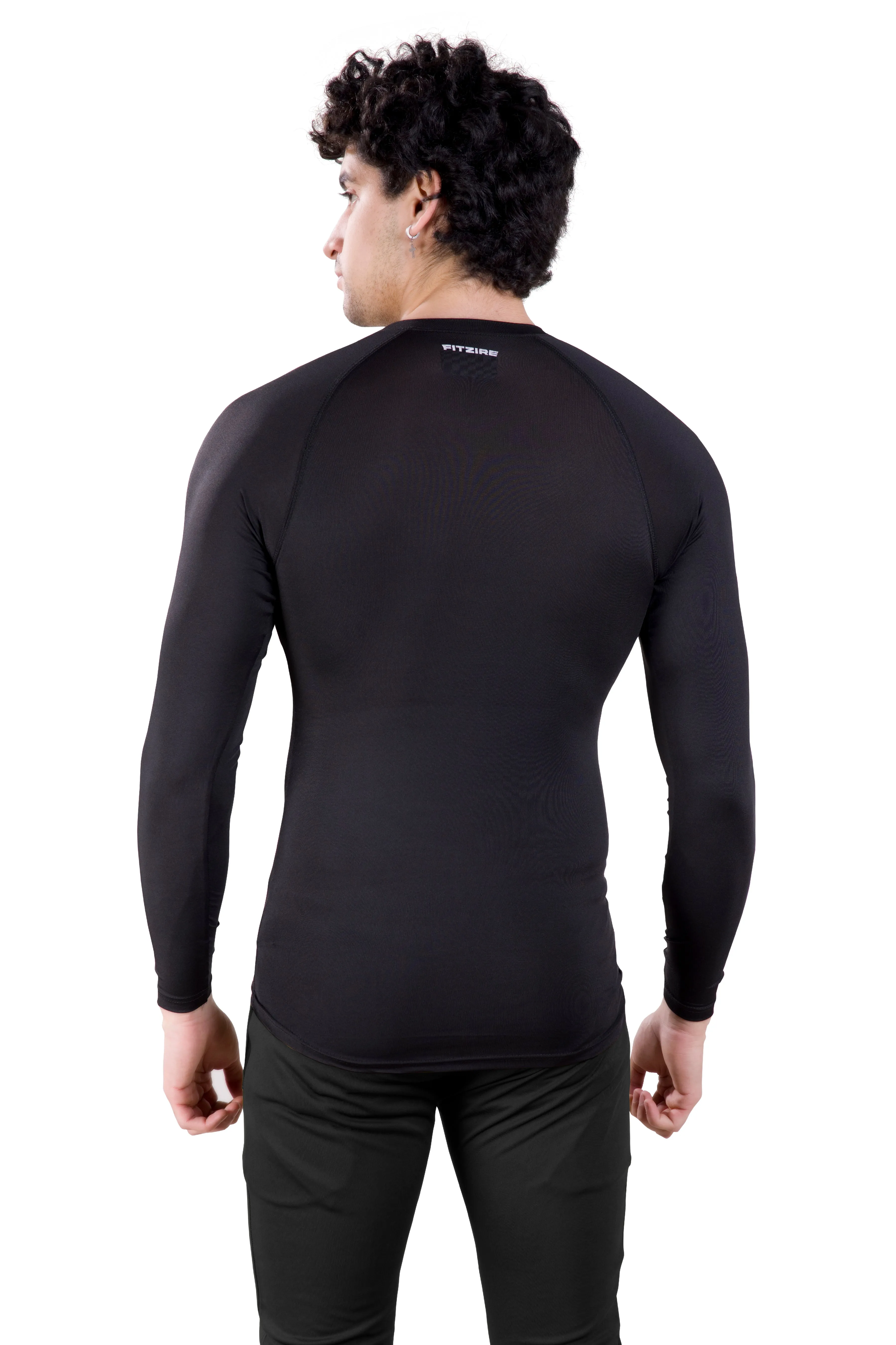 ALPHA - BLACK COMPRESSION T-SHIRT - FULL SLEEVE