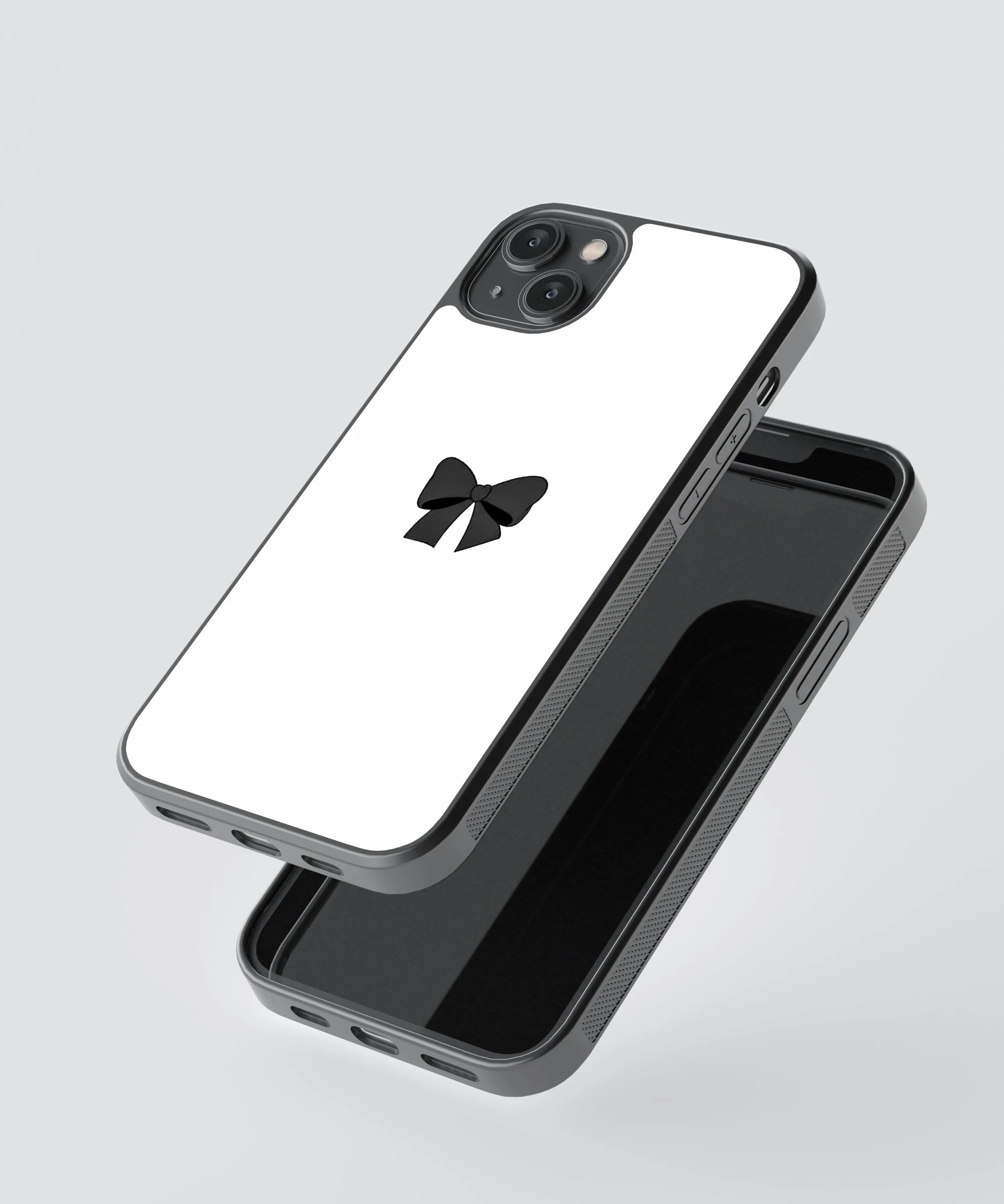 Black Bow Y2K Glass Phone Case Cover