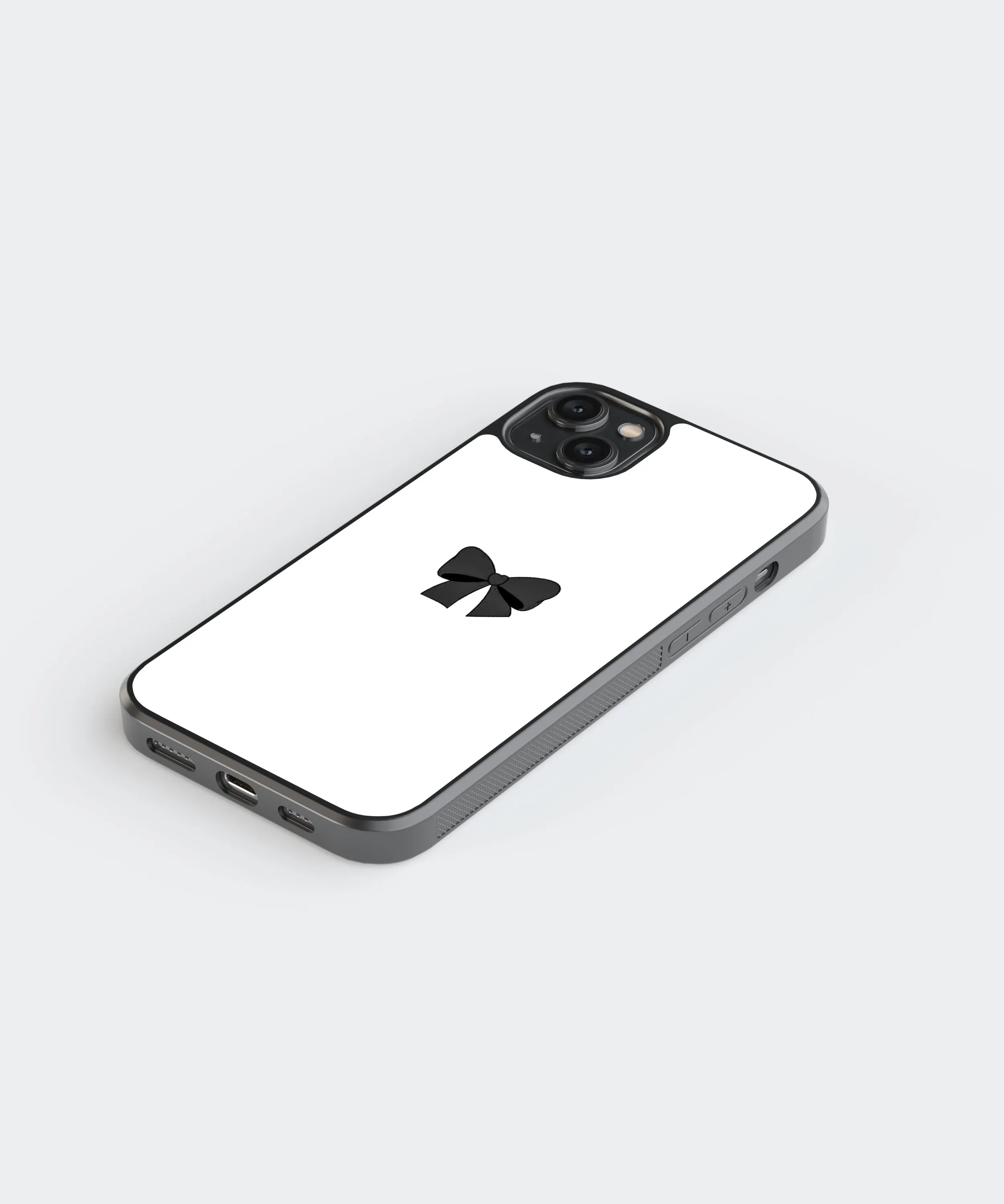 Black Bow Y2K Glass Phone Case Cover
