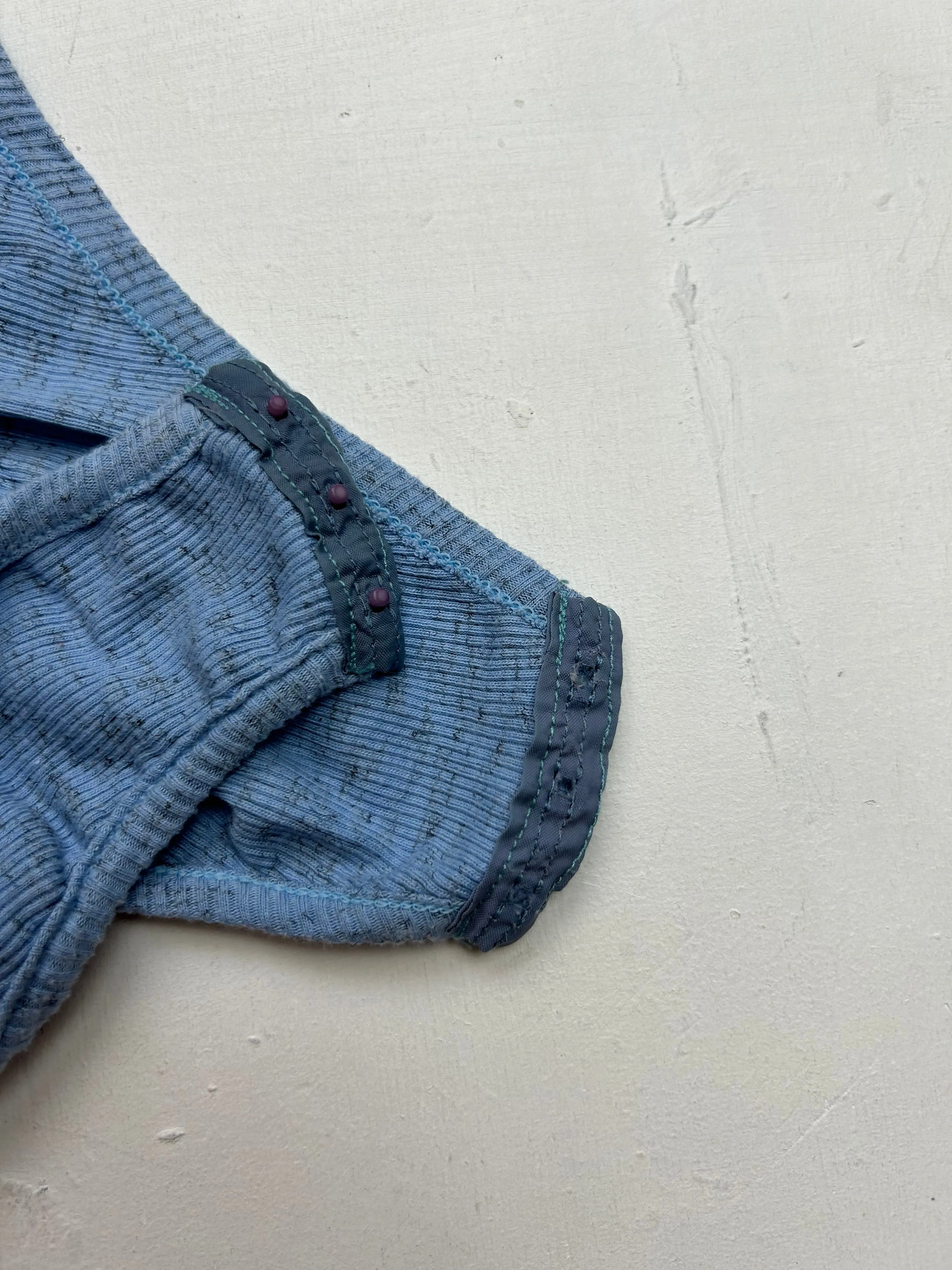 Blue y2k vintage ribbed cotton body tank top (S/M)