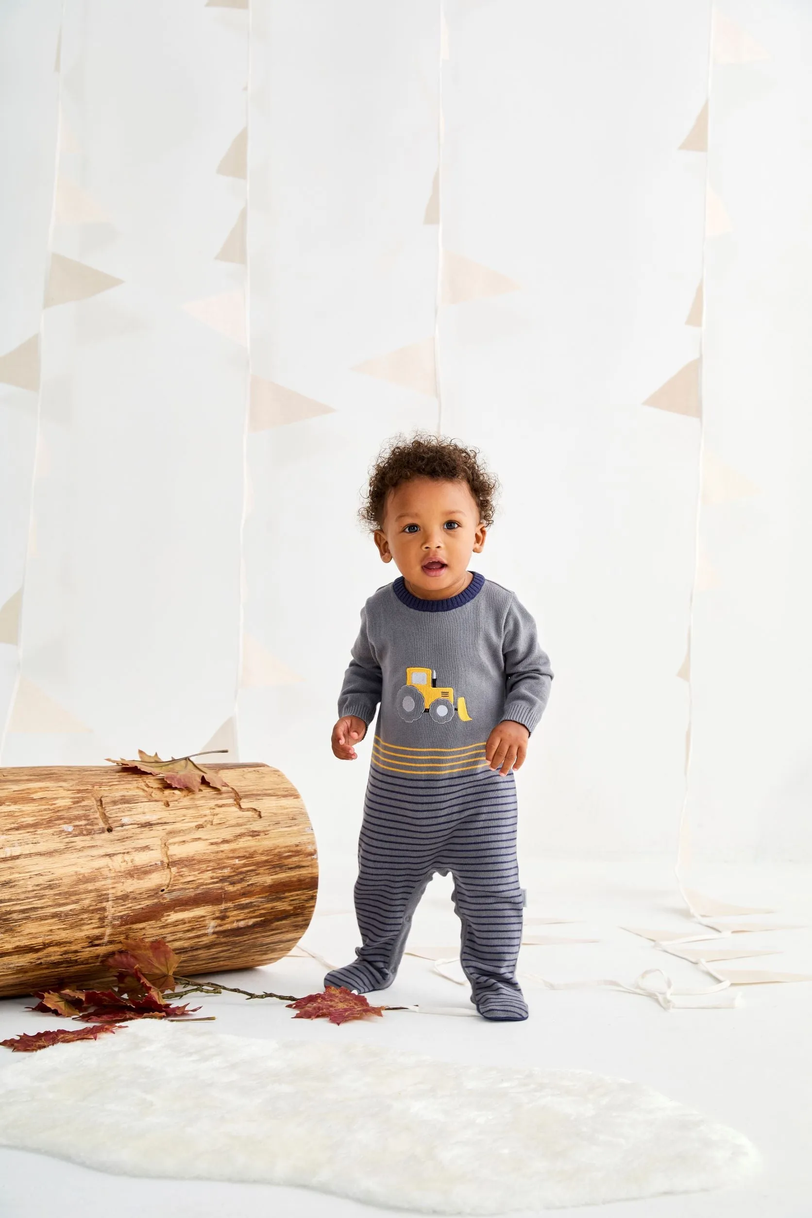 Bulldozer Knit Romper - Charcoal