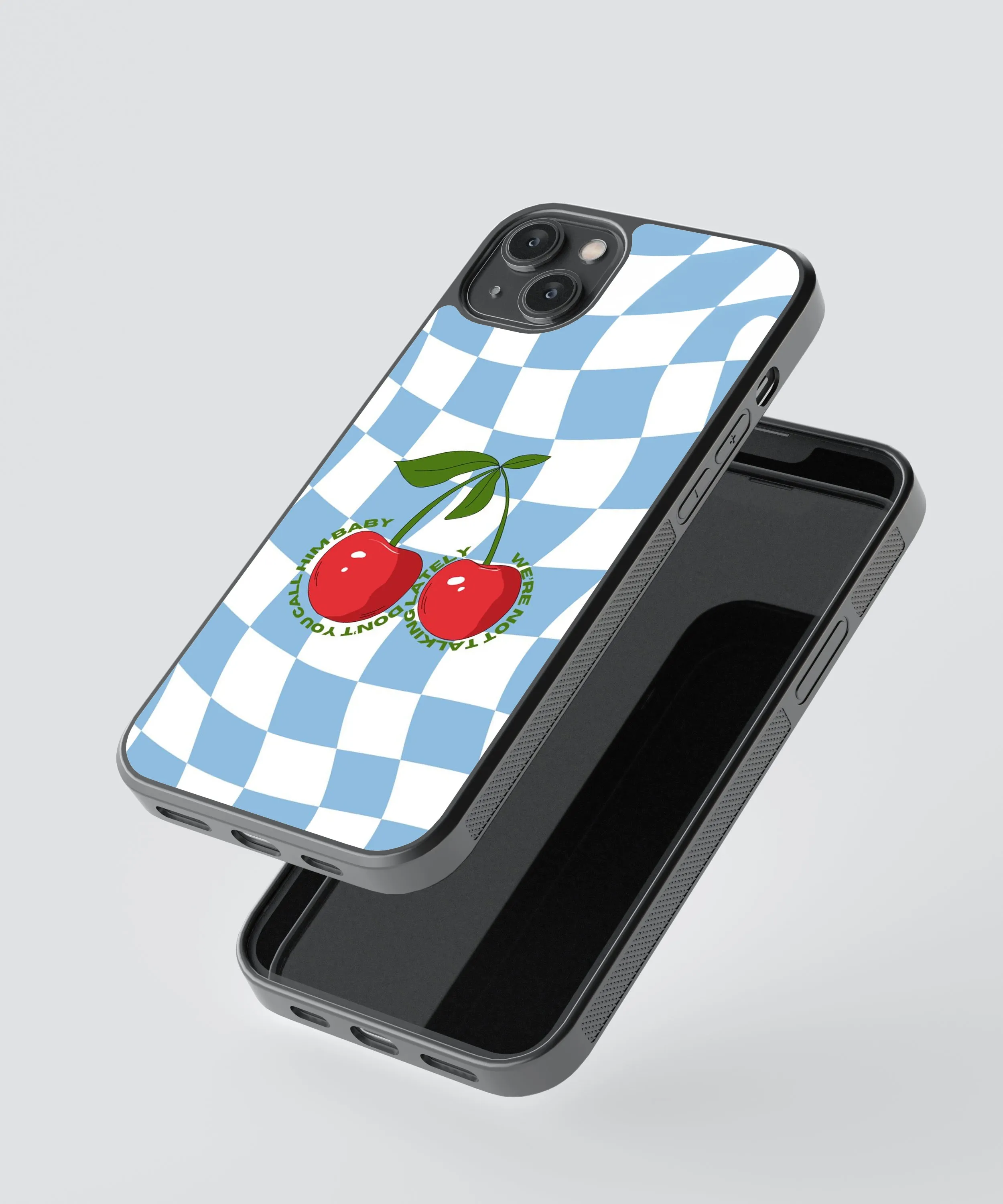 Cherries Y2K Glass Phone Case Cover