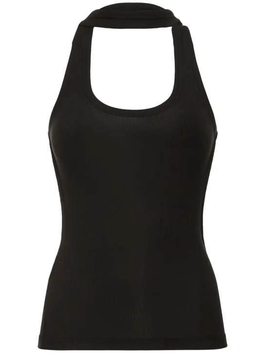 Coperni   Ribbed stretch viscose tank top 
