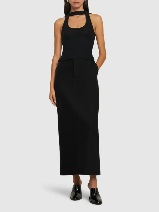 Coperni   Ribbed stretch viscose tank top 