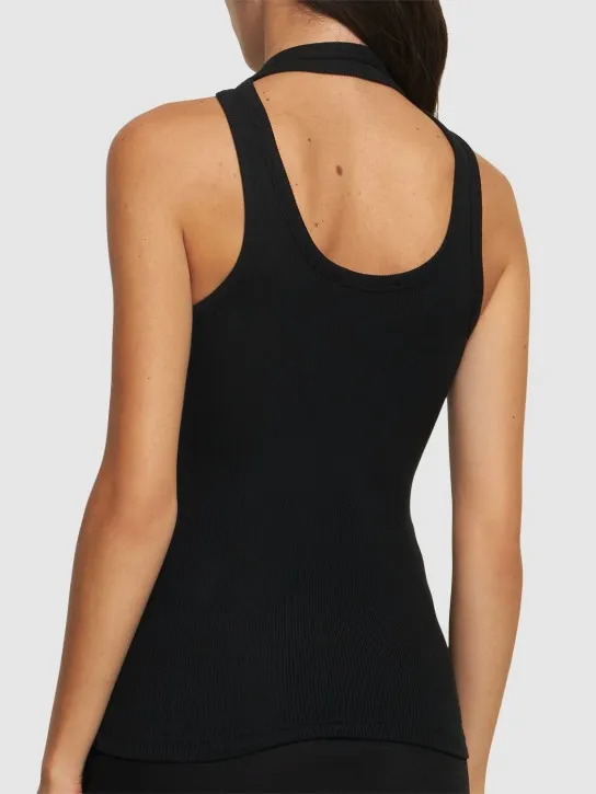 Coperni   Ribbed stretch viscose tank top 