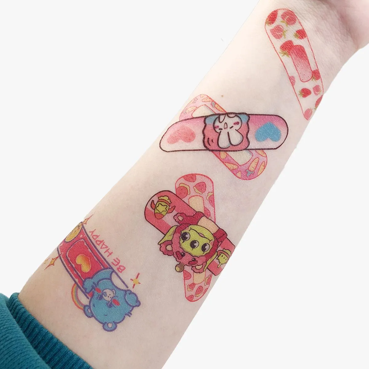 Cute Aesthetic Plaster Temporary Tattoo Set