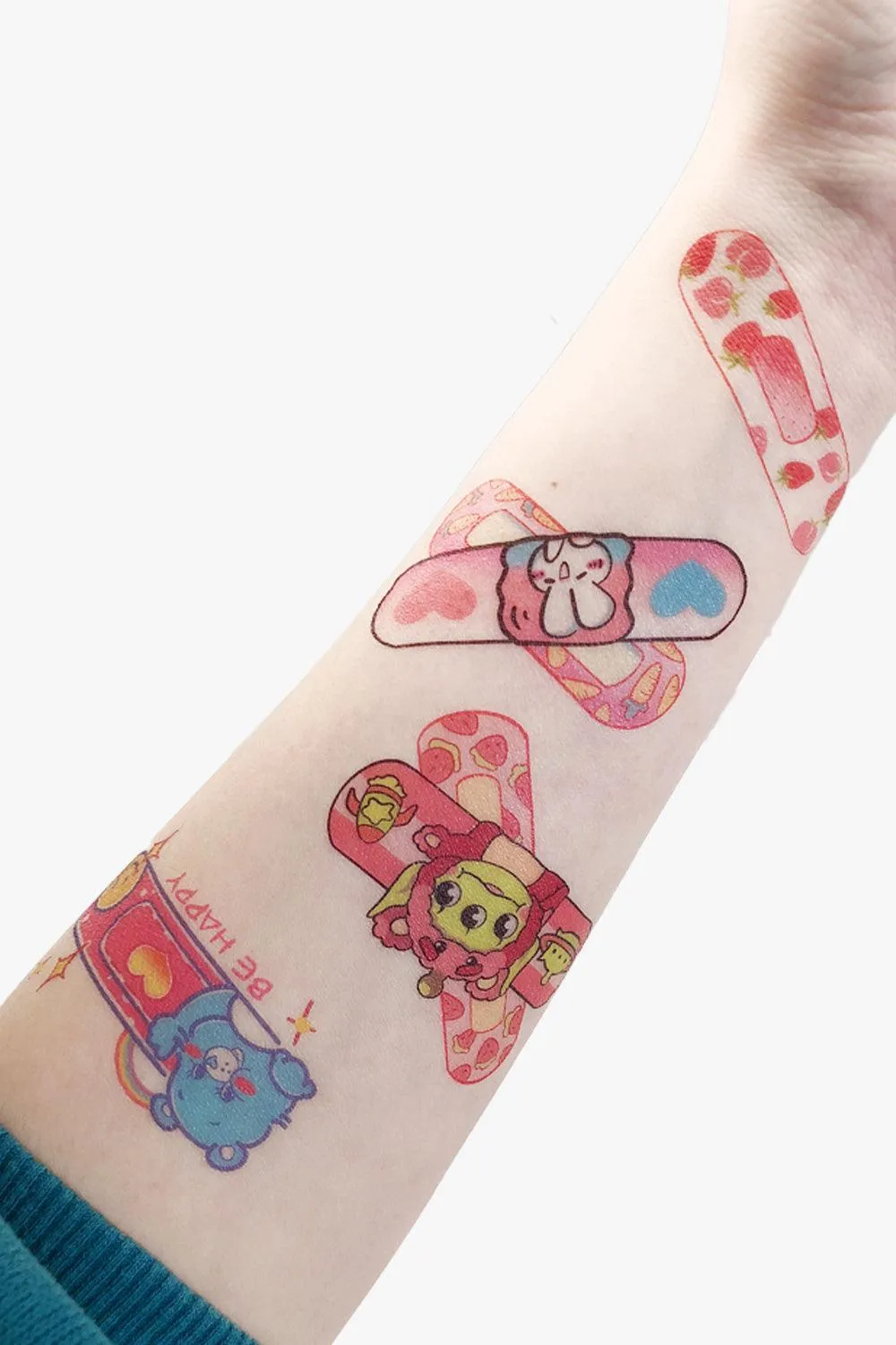 Cute Aesthetic Plaster Temporary Tattoo Set