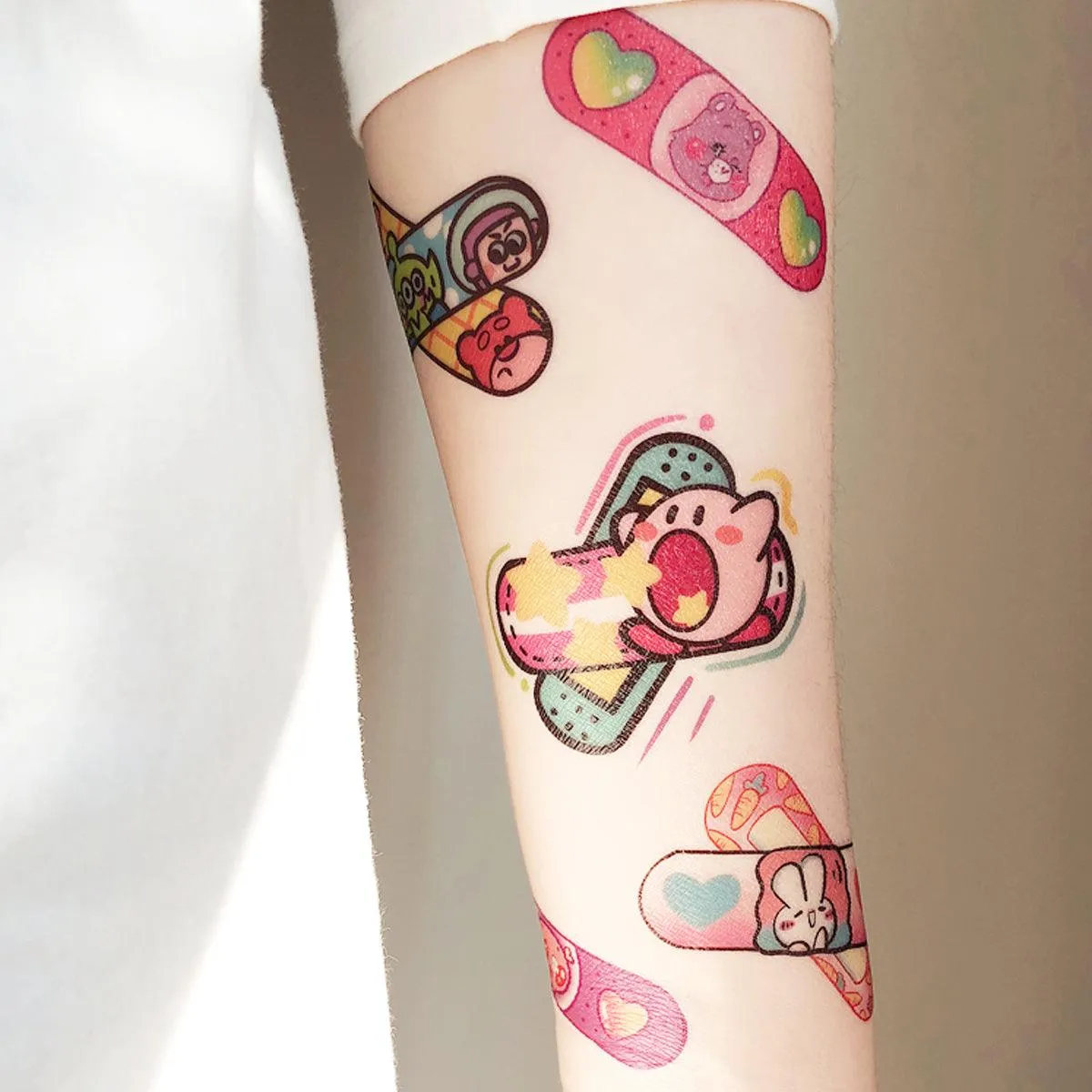 Cute Aesthetic Plaster Temporary Tattoo Set