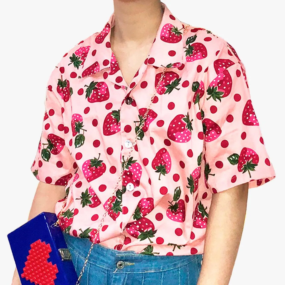 Cute Pink Strawberry Shirt