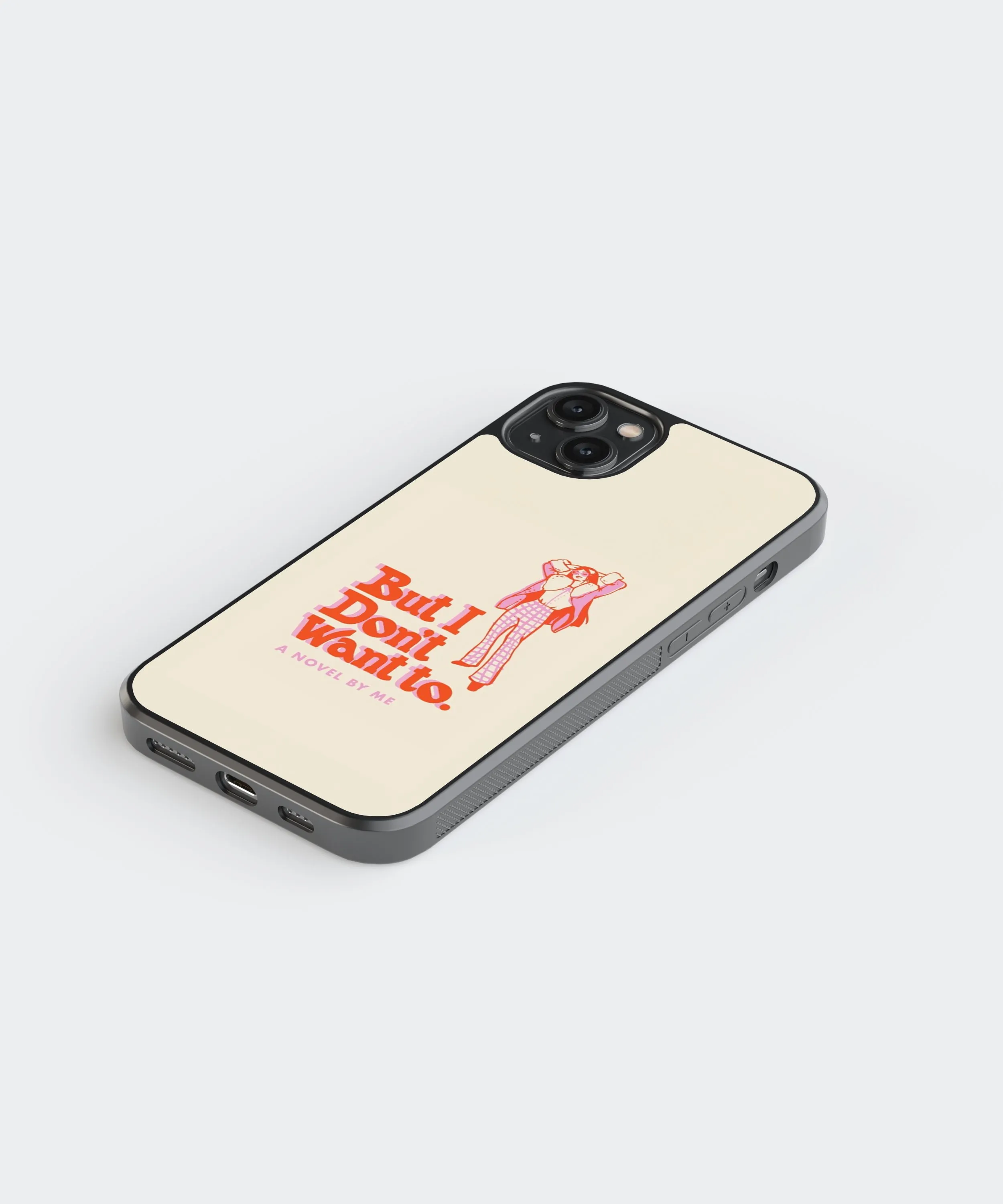 Don't Want To Y2K Glass Phone Case Cover