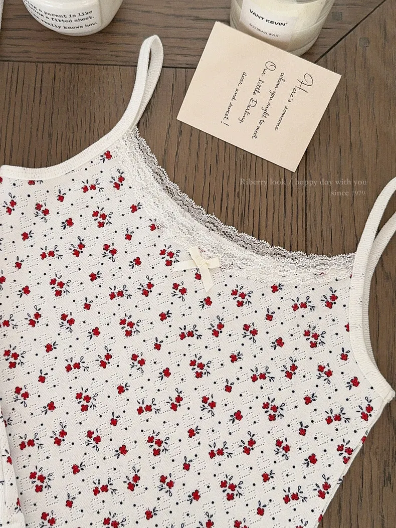 Floral Season 3 Colors Tank Top Linne