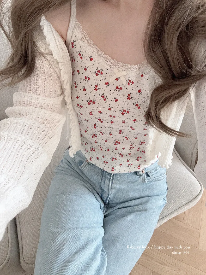 Floral Season 3 Colors Tank Top Linne