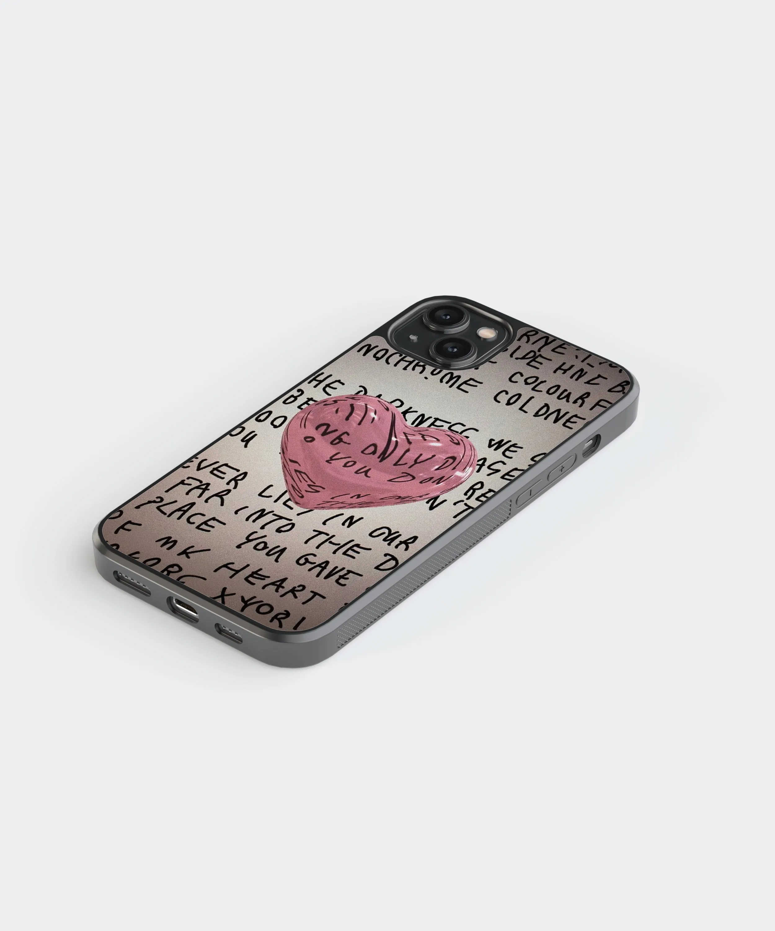 Heart Y2K Glass Phone Case Cover