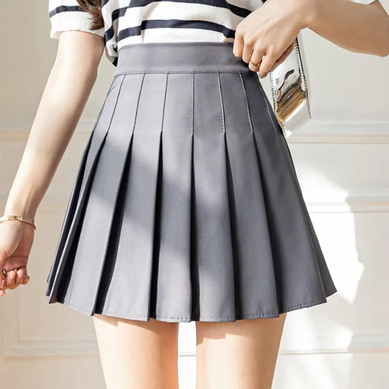 High-waisted Short Pleated Skirt