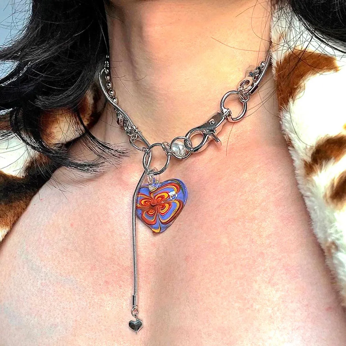 Indie Heart Chain Necklace