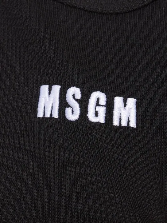 MSGM   Cotton jersey logo tank top 
