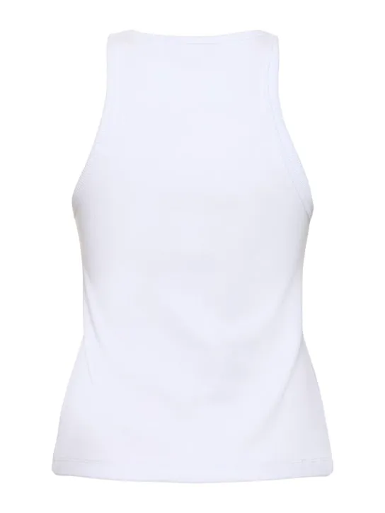 MSGM   Cotton jersey logo tank top 