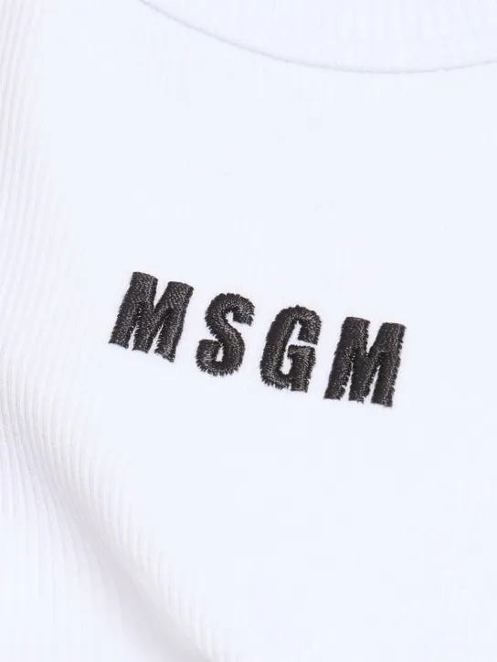 MSGM   Cotton jersey logo tank top 