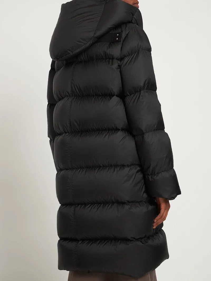Rick Owens Hooded quilted shell down coat