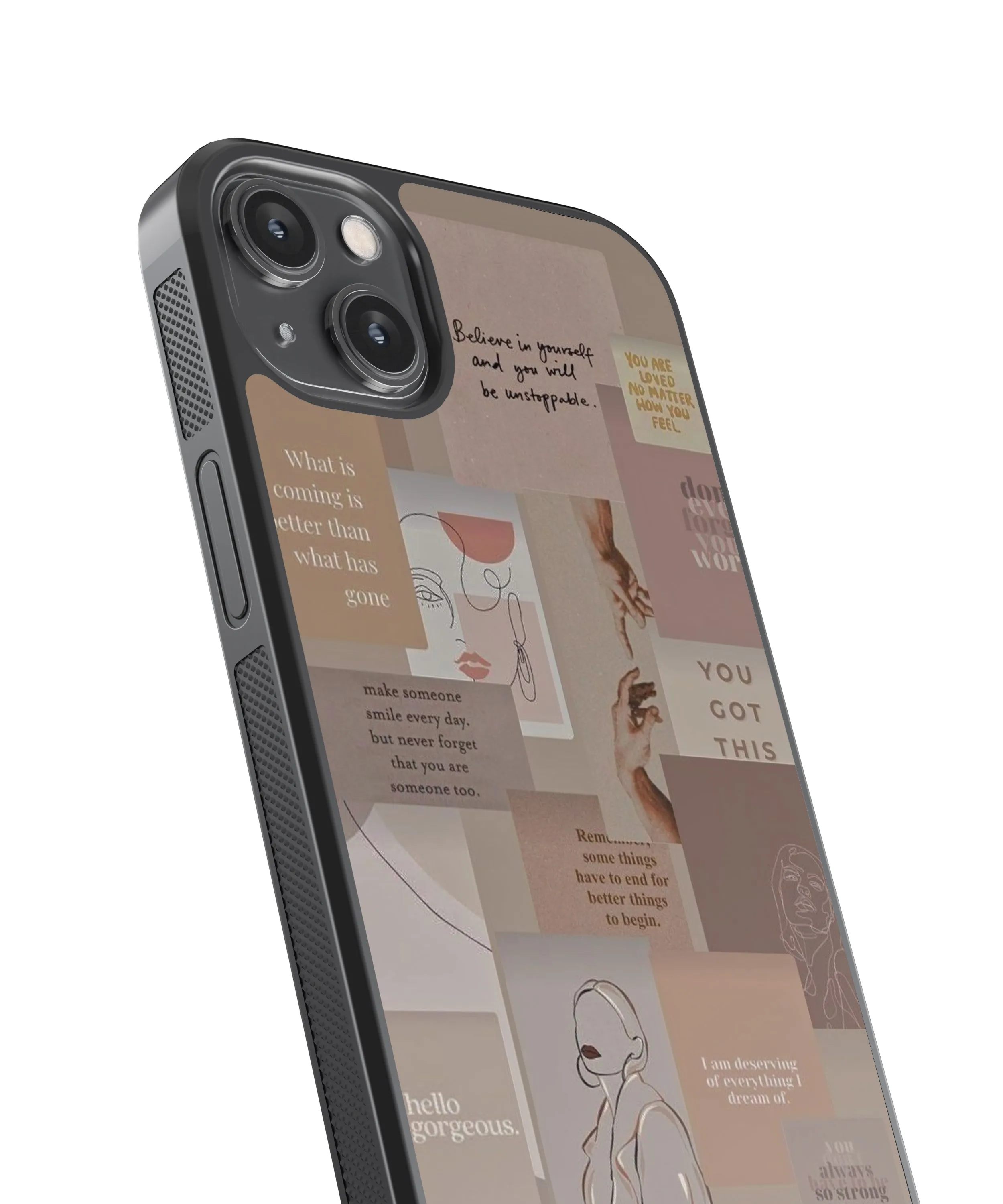 Self Love Y2K Glass Phone Case Cover