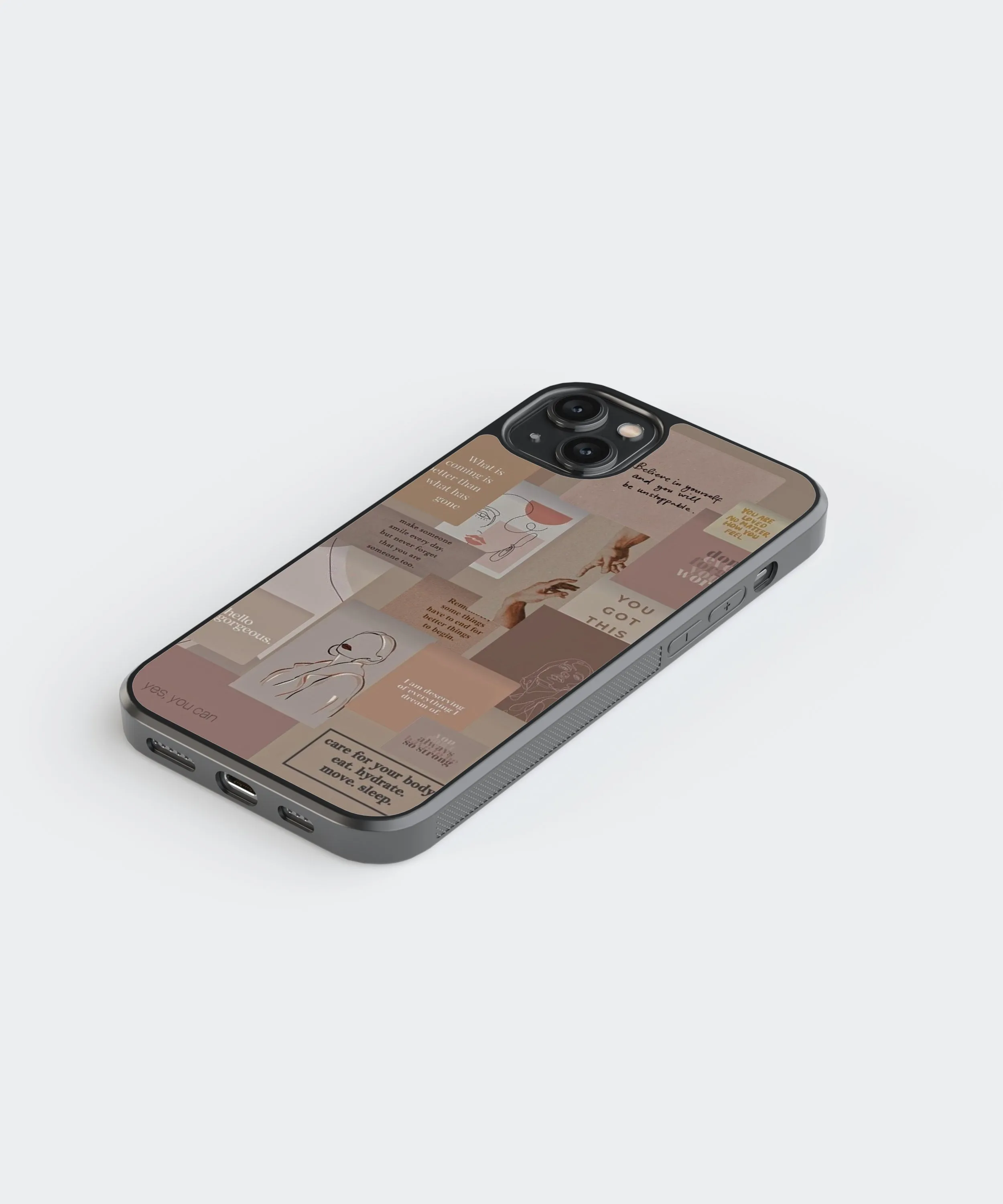 Self Love Y2K Glass Phone Case Cover