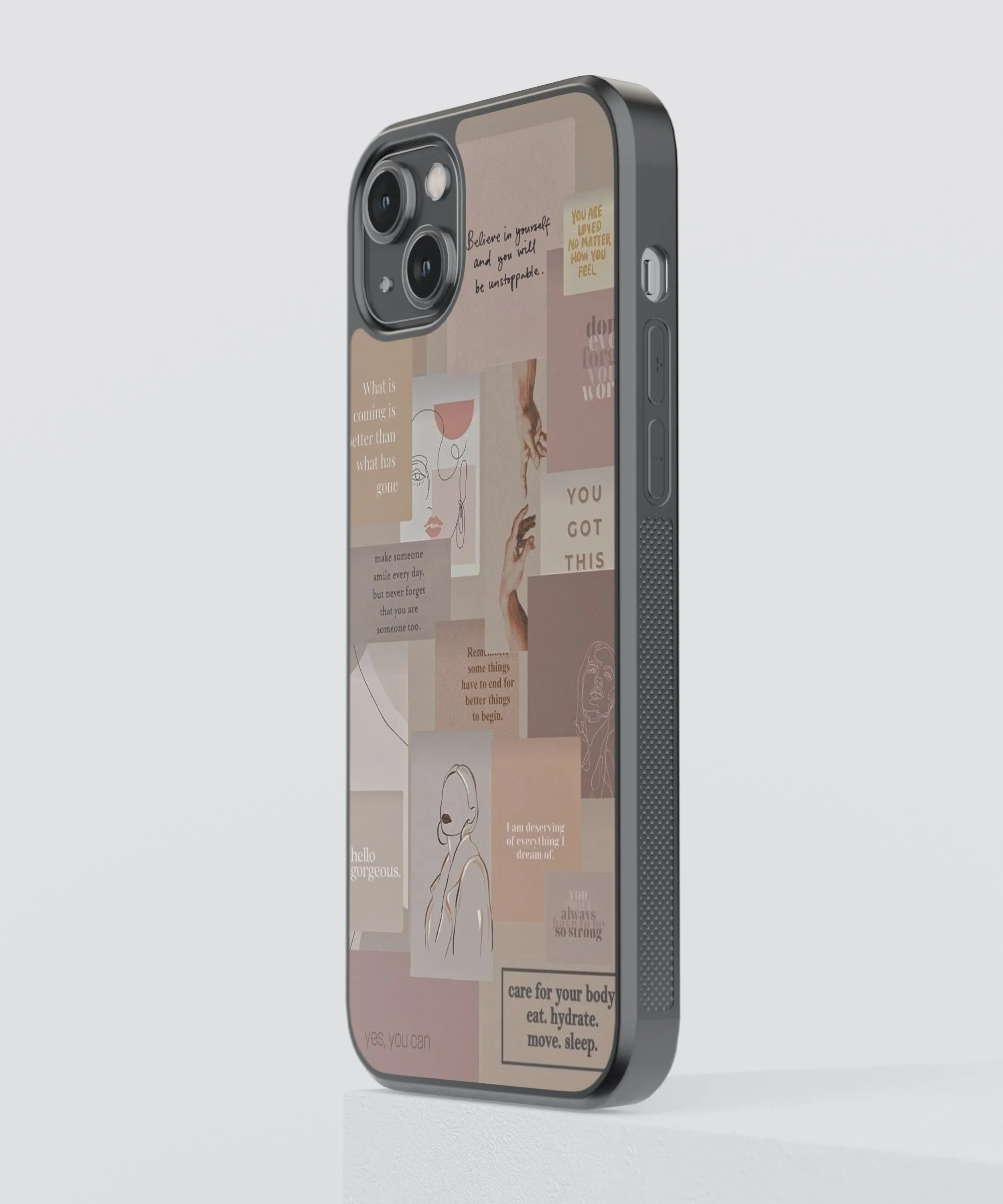 Self Love Y2K Glass Phone Case Cover