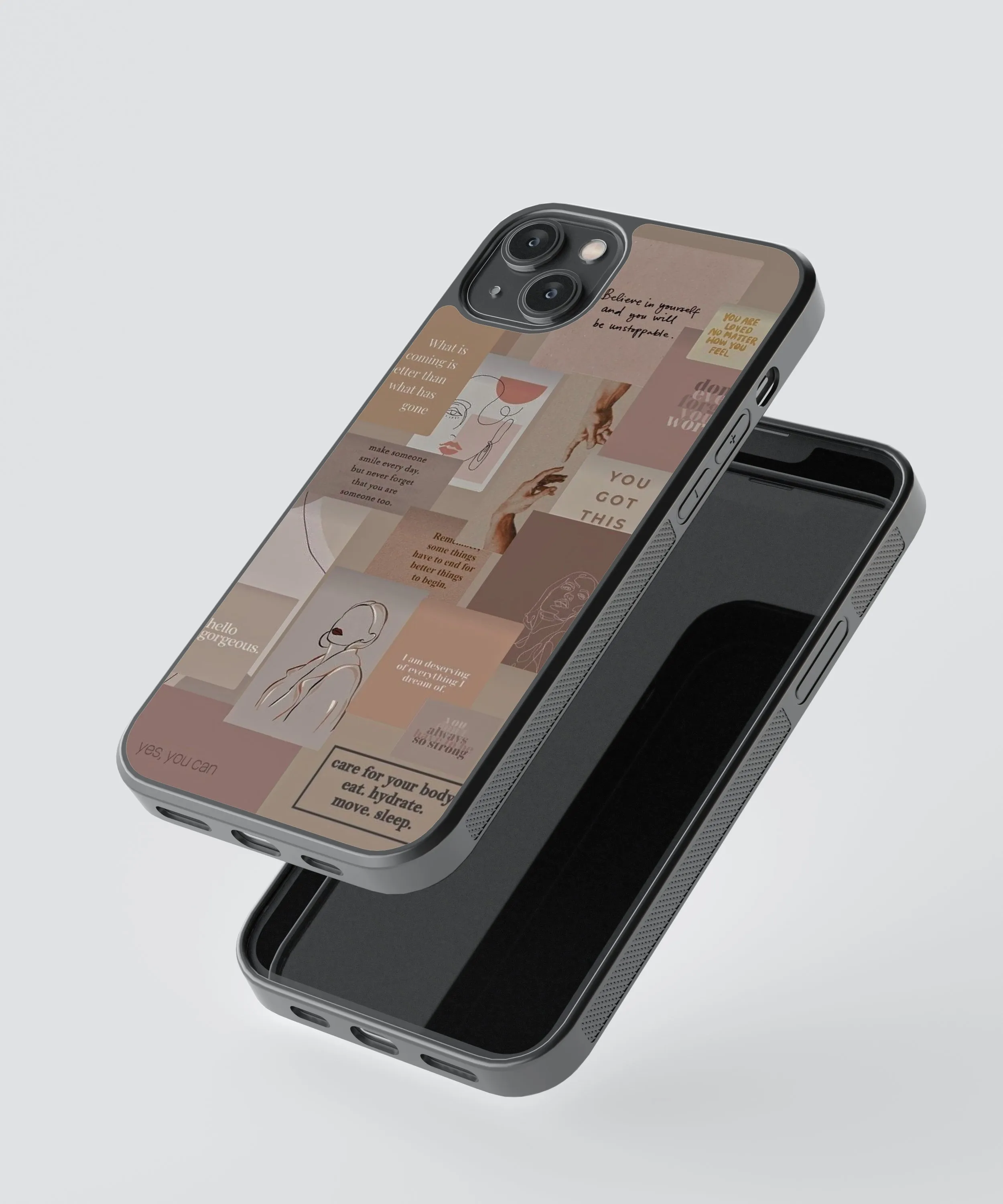 Self Love Y2K Glass Phone Case Cover