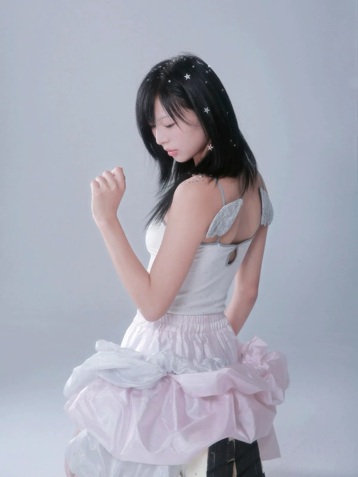 Starry Twinkle Wings Crop Top Linne Tank