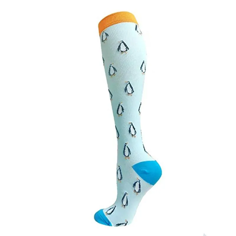 Unisex Multi Colour Happy Compression Stockings