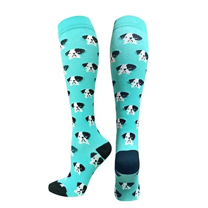 Unisex Multi Colour Happy Compression Stockings