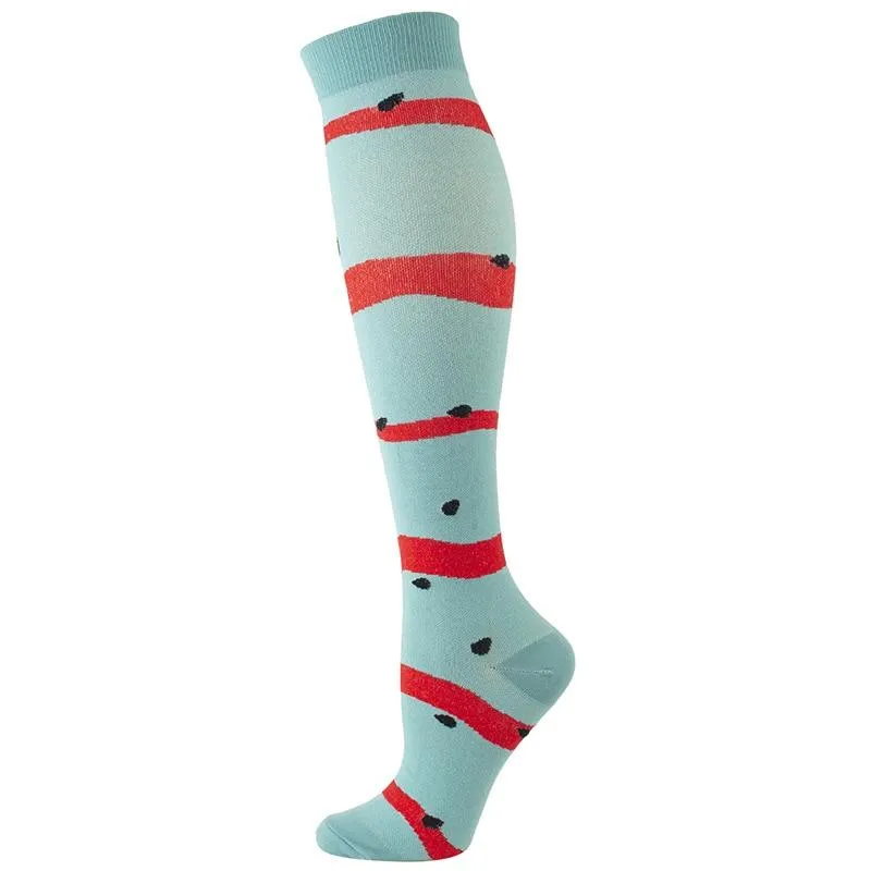 Unisex Multi Colour Happy Compression Stockings
