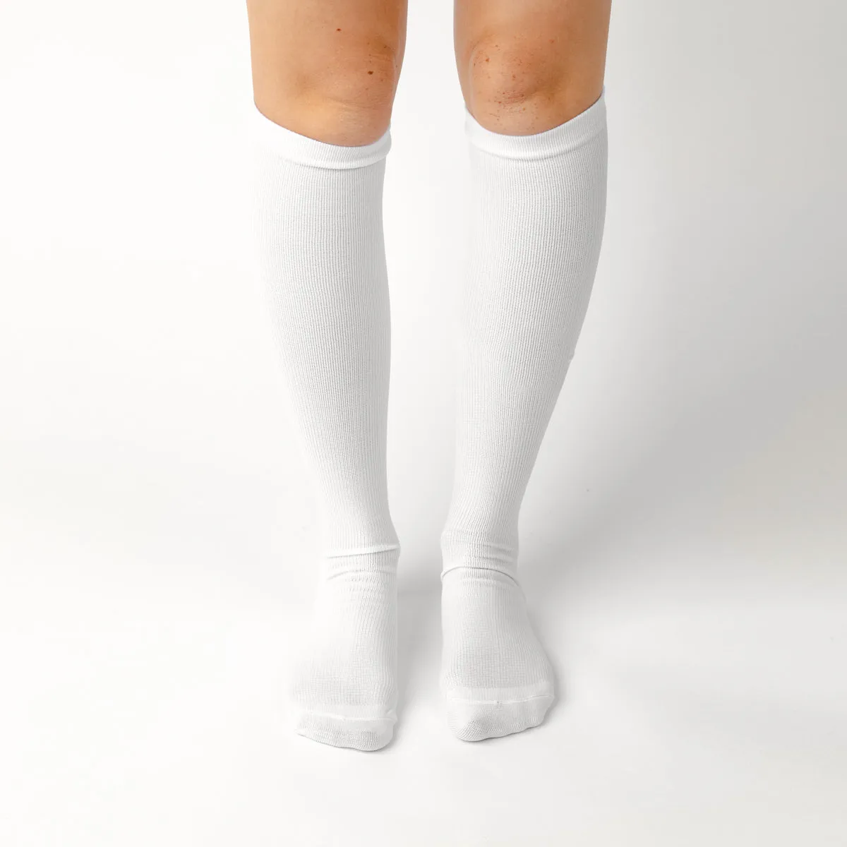 White Compression Socks