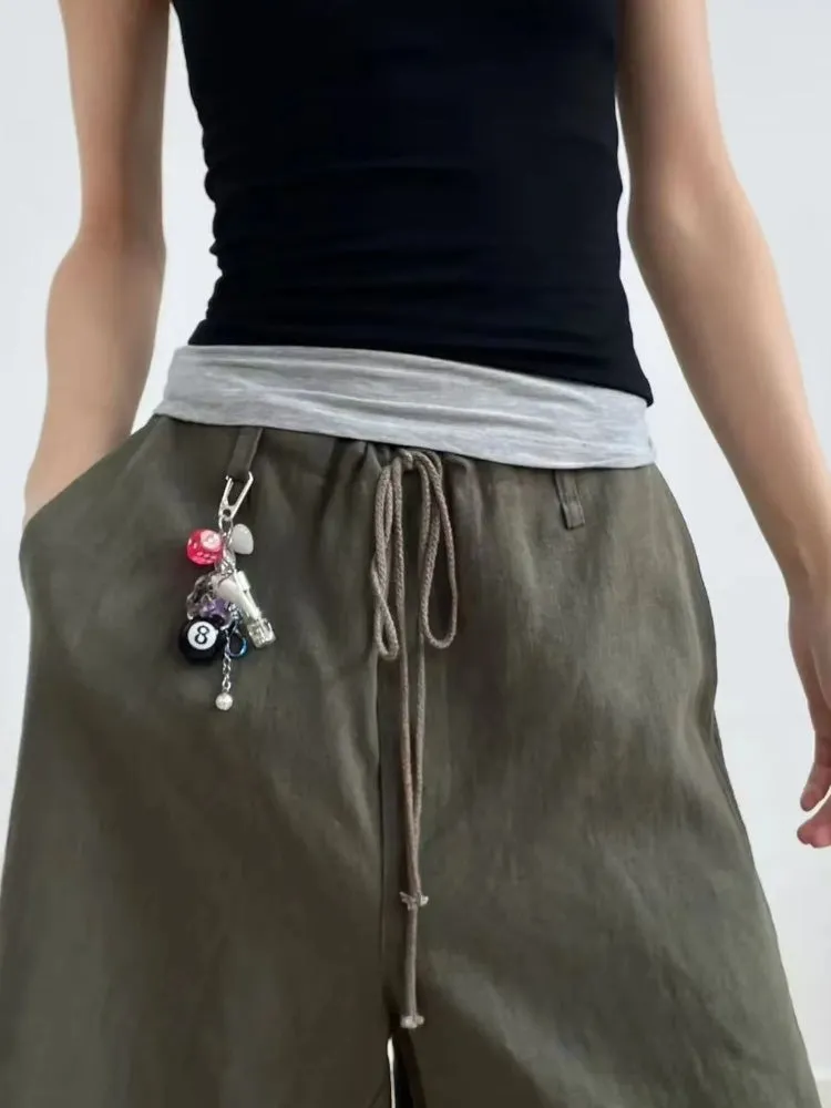 Y2K Silver Dice Billiards Ball Charm Keychain